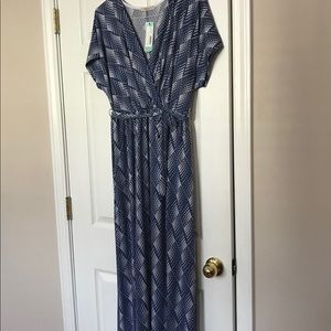 Stitch Fix Maxi Dress. NWT. Light blue/off white
